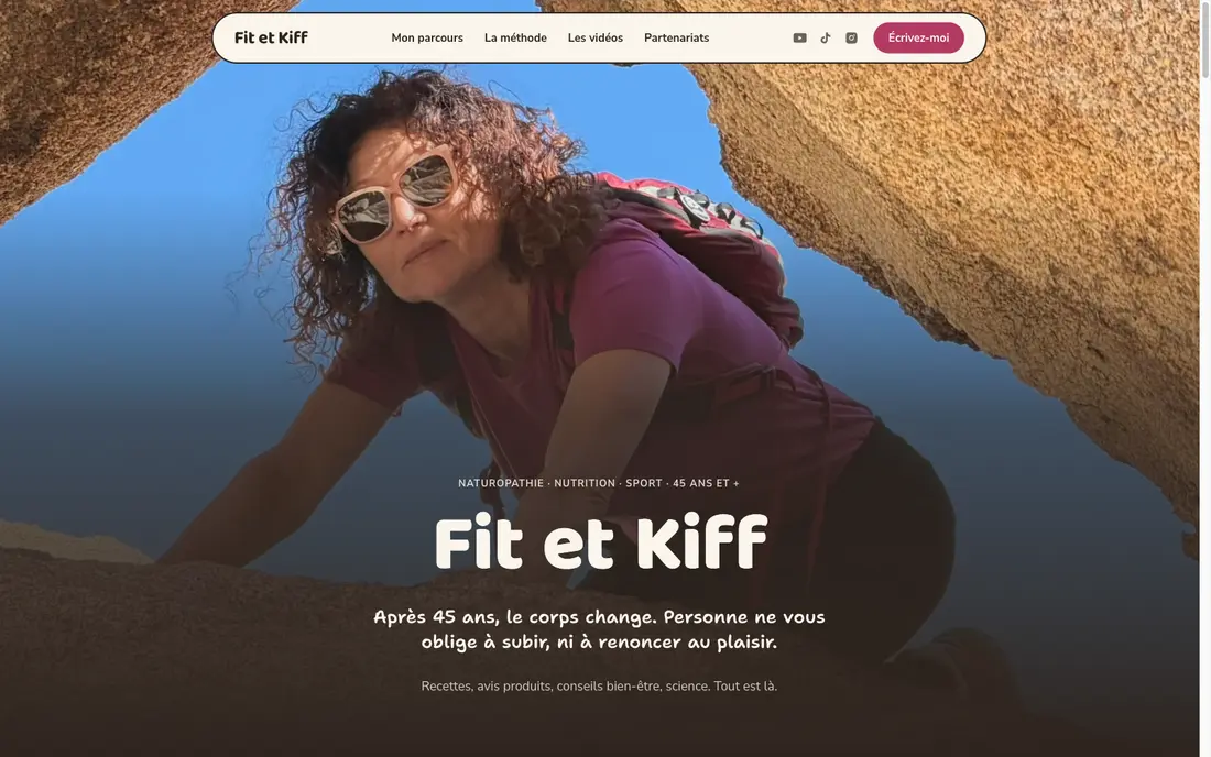 Screenshot of the Fit et Kiff website