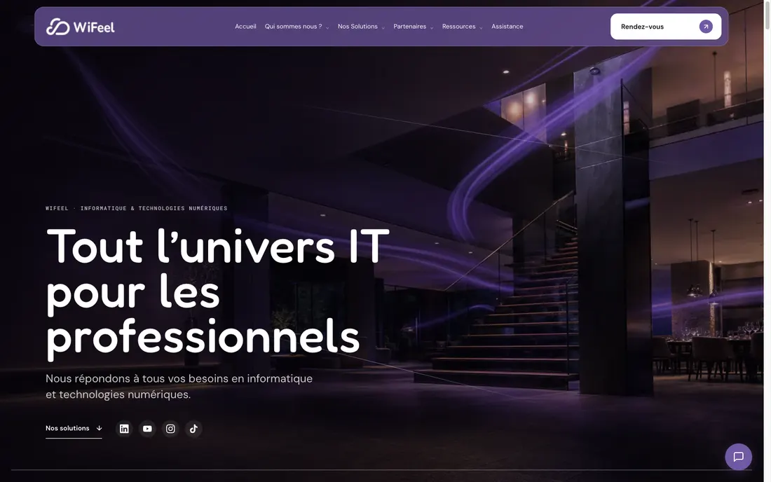 Screenshot of the WiFeel website